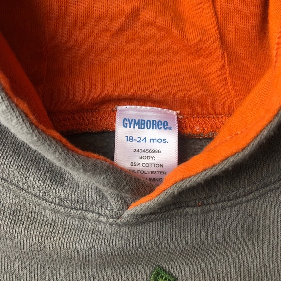Gymboree Gray Pumkin Hoodie Sweatshirt 18-24 months - Picture 5 of 5
